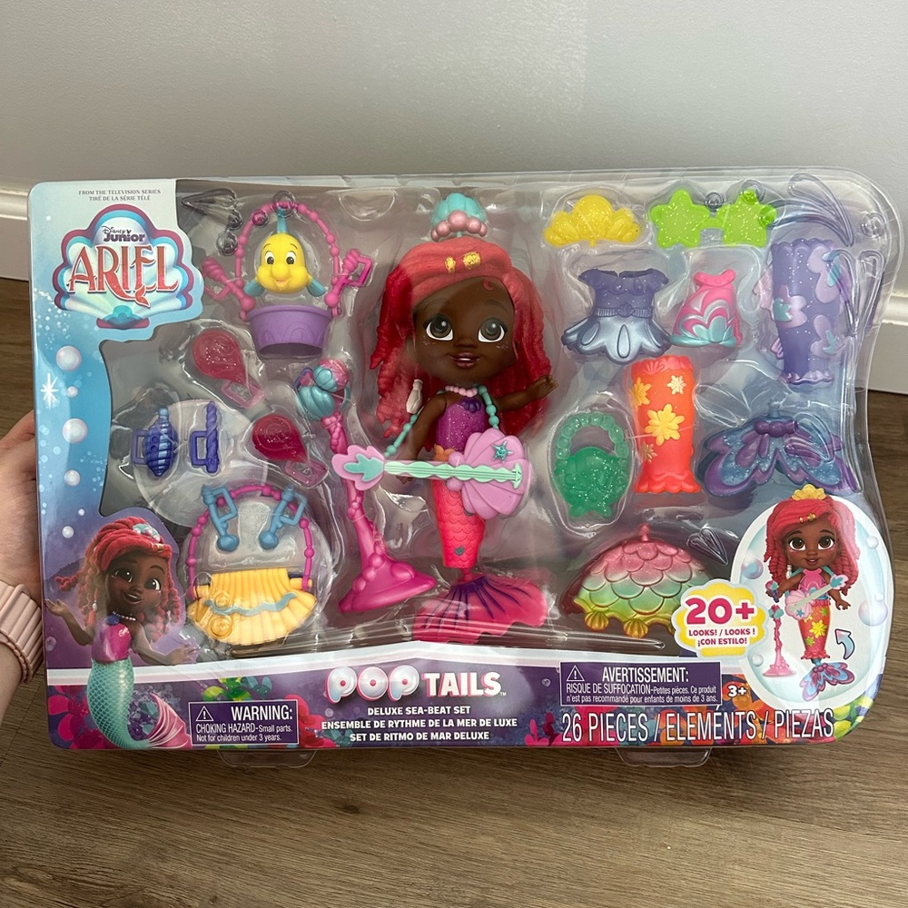 Disney Ariel Pop Tails Set - Red and Pink